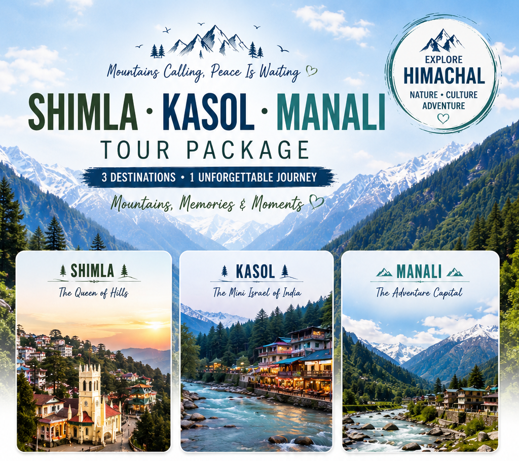 Shimla Kasol Manali Tour Package
