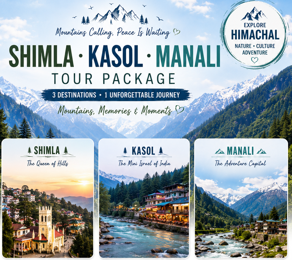 Shimla Kasol Manali Tour Package
